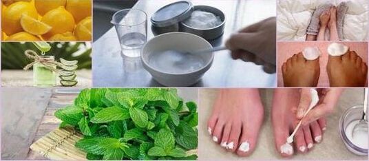 Remedios populares para el tratamiento de hongos en las uñas de los pies.